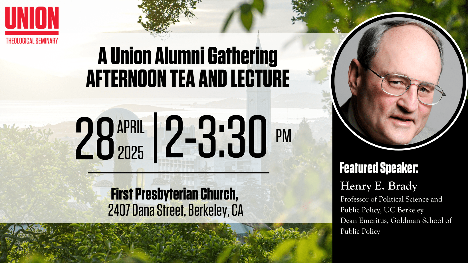 Union Alumni Gathering: Afternoon Tea & Lecture @ First Presbyterian Church | Berkeley | California | United States