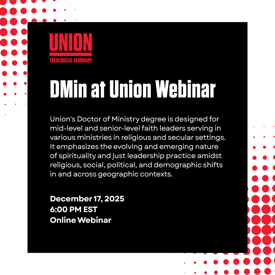 DMin. at Union Webinar @ Online Webinar