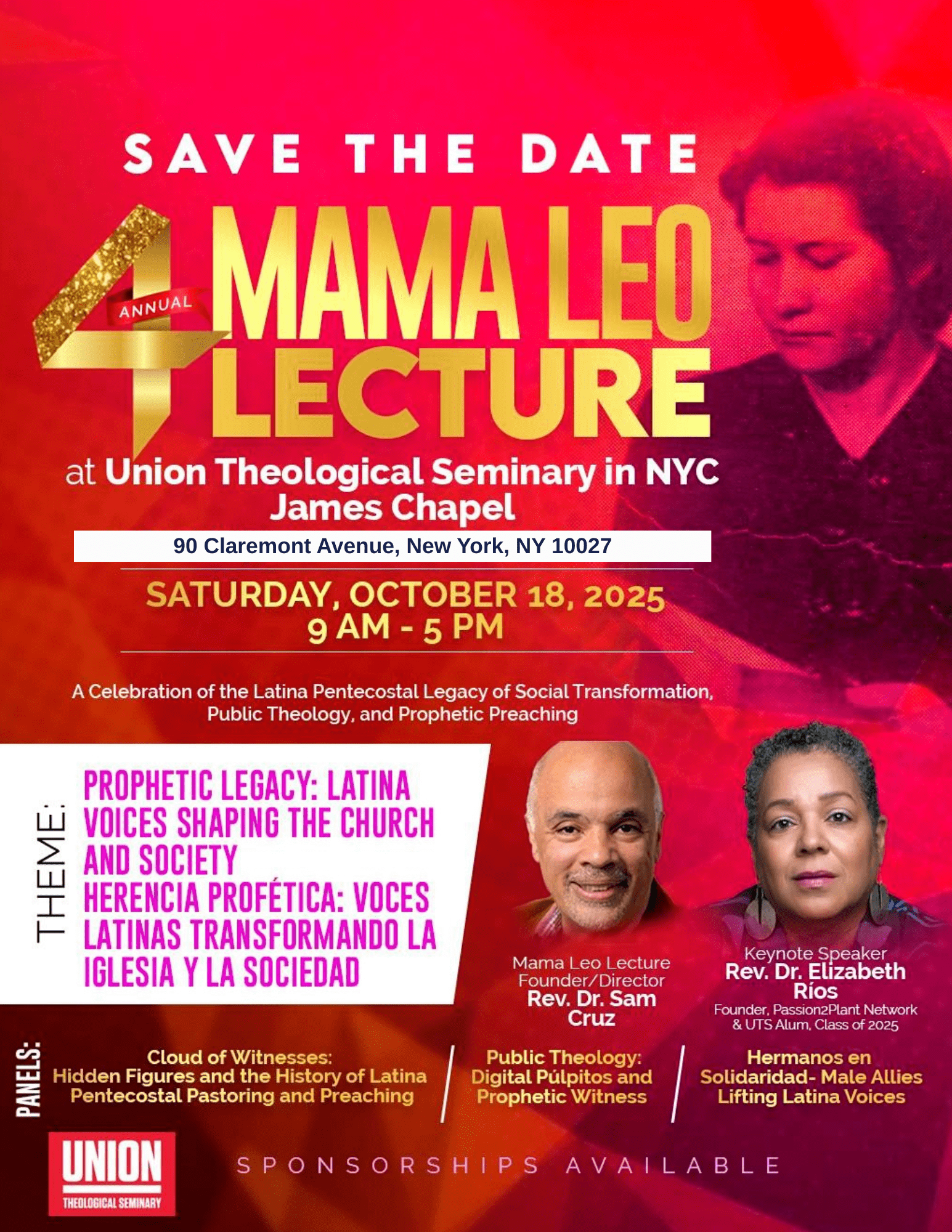 4th Annual Mama Leo Lecture Series @ James Chapel, Union Theological Seminary