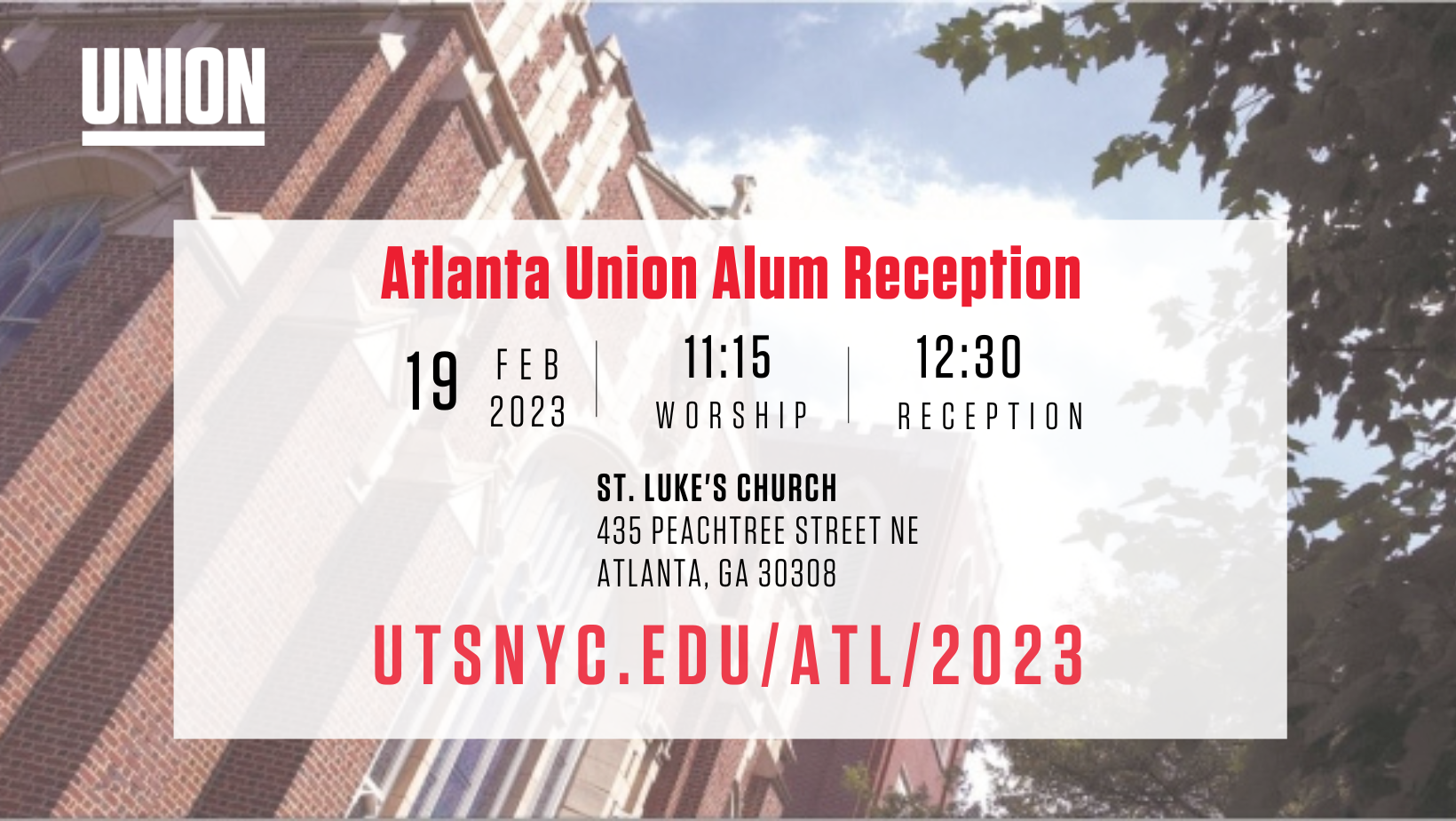 2023 Atlanta Union Alum Reception @ St. Luke's Church | Atlanta | Georgia | United States