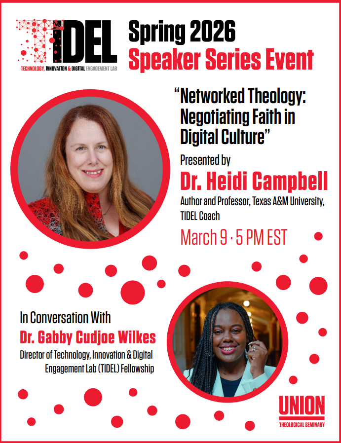 TIDEL Speaker Series - Networked Theology: Negotiating Faith in Digital Culture @ Online Webinar