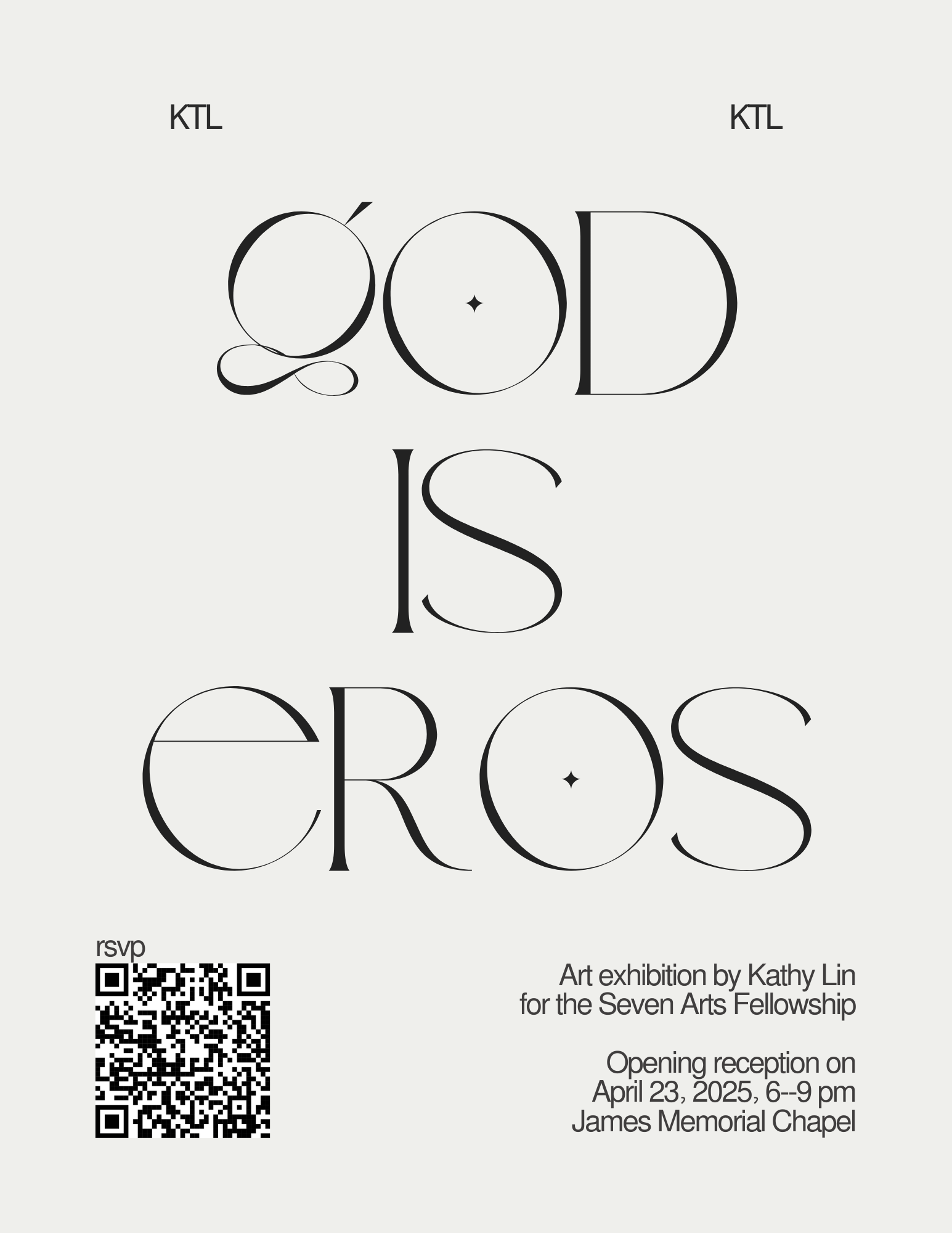 God Is Eros: Art Exhibition by Kathy Lin for the Seven Arts Fellowship @ James Chapel, Union Theological Seminary | New York | New York | United States