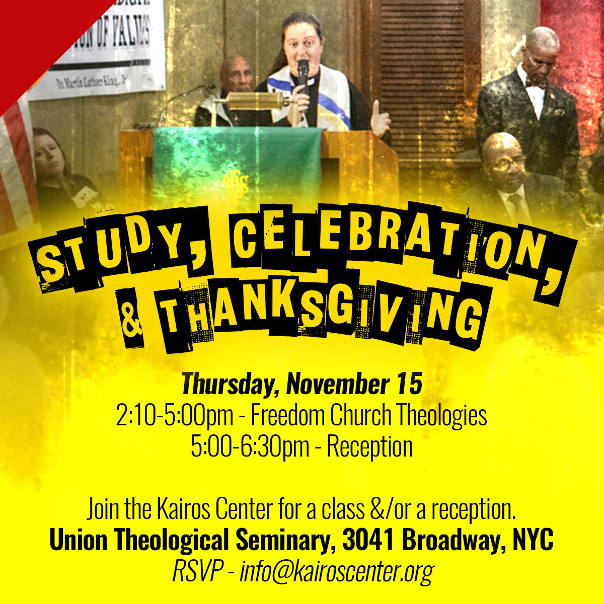 Kairos Center's 5th Anniversary: Study, Celebration, and Thanksgiving @ Bonhoeffer Room and Social Hall | New York | New York | United States